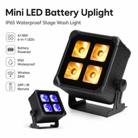 Foco LED Profesional IP65 Resistente al Agua con Batería, 4X20W, DMX Inalámbrico, RGBWAUV, Iluminación de Escenario para Alquiler en Eventos y Bodas
