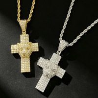 Collier Pendentif Tête de Léopard Sertie de Zircons, en Laiton Doré et Argenté, Chaîne Cordon, Bijoux Hip Hop pour Hommes et Femmes, Idéal Cadeau