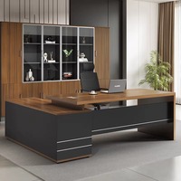 Bureau de direction moderne, table de bureau en bois bon marché en forme de I, mobilier de bureau de luxe pour PDG, bureau de direction en forme de L