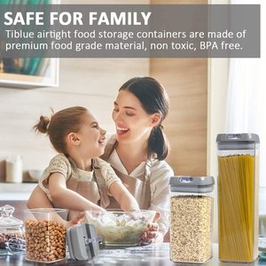 キッチン用 保存容器 プラスチック製 密閉キャニスター セット 耐久性のある蓋付き ベビーフード保存対応 - Product Image 6