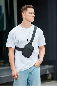 Sac de poitrine compact pour <span class=keywords><strong>homme</strong></span>, <span class=keywords><strong>petit</strong></span> <span class=keywords><strong>format</strong></span>, léger, sac bandoulière pour téléphone portable, portefeuille, cartes, usage quotidien en extérieur - Product Image 3
