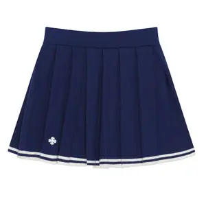 Summer Cute Pleated High waisted Mini A-Line Skirt School Girl Women's Fashion Slim Waist Casual Knitted Short Skirt