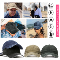 Casquette de baseball unisexe à profil bas non structurée, 6 panneaux, style vintage lavé, pour les sports de plein air d'été, casquette de papa personnalisée