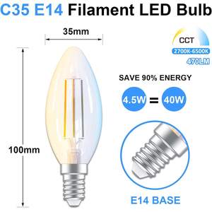 Lampadina LED Smart Antela E14 4.5W Dimmerabile Compatibile con Alexa, da Bianco Caldo a Bianco Freddo - Product Image 4
