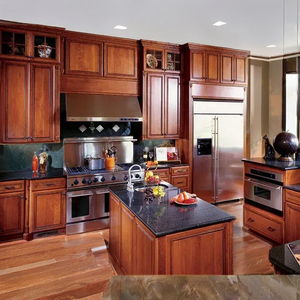 Gabinetes de cocina europeos Diseño de madera Gabinete de cocina de madera de venta ultra alta Madera natural - Product Image 6