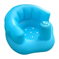 Sofá Cama Inflable Plegable de PVC al por Mayor, Diseño de Tigre Azul para Niños, Silla Convertible Moderna y Minimalista para el Hogar y la Escuela del Bebé