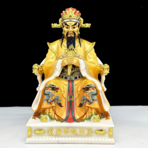 Jade Blanco chino Guangji Dragon King Bodhisattva Dragon Five <span class=keywords><strong>Masters</strong></span> para atraer riqueza adornos sala de estar hogar Dios estatua - Product Image 6