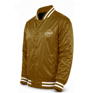 Hot Selling Lightweight Comfortable Satin <b>Jackets</b> For <b>Men</b> Custom Color Quick Dry <b>Men</b> Satin Varsity <b>Jackets</b> Outdoor Fashion Wear - Product Image 2