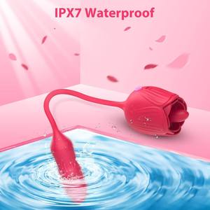 Vagina a forma di rosa aspirante vibratore intimo buon capezzolo succhiatore orale leccatura clitoride stimolazione giocattoli potenti per le donne - Product Image 3