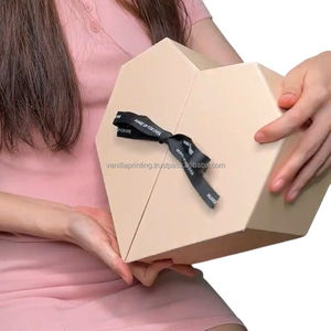 Professional Customized Luxury Heart Shaped Rigid Gift Box with Matt Lamination Finish Glossy Embossing for <b>Candle</b> Chocolate Use - Product Image 3