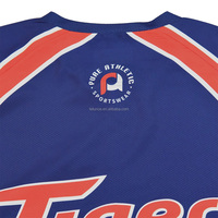 Jaket Baseball BP Cage Custom Print Sublimasi Murni Grosir, Jersey Baseball Softball Cepat Kering untuk Remaja dan Pria