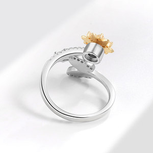 Anillos Ajustables Antiestrés de Estilos Variados, Apilables, con Diamantes CZ, Chapados en Oro y Cobre, Joyería al por Mayor - Product Image 5