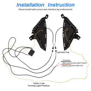 Lampe de jour pour Elantra 2020 2021, phare LED DRL bleu et jaune de conduite, 2 pièces - Product Image 4