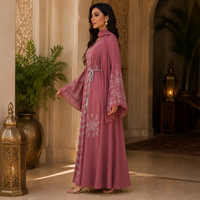 Robe Abaya pour femmes musulmanes CCY, broderie en strass, manches cloche, kaftan élégant, robe modeste de Dubaï, tenue de mode islamique de Dubaï