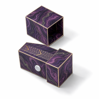 Boîte cadeau personnalisée avec fermeture magnétique, carton rigide, pelliculage brillant, emballage en carton de luxe, vente en gros