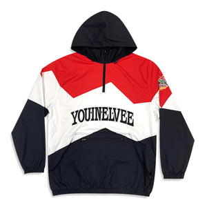 เสื้อกันลมแบบมีซิปรูดมีฮู้ดสำหรับเล่นกีฬาพิมพ์ลายซับลิเมชันงานตามสั่ง - Product Image 3