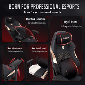 エルゴノミックレザーゲーミングチェア4D調整可能磁気ヘッドレストシンプルホームオフィスチェア360度回転コンピュータ - Product Image 5