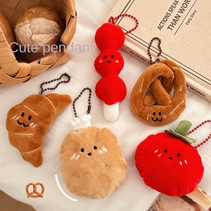 Porte-clés en peluche en forme de pain de dessin animé, doux, écologique, durable, mignon, vente en gros, bibelots pour enfants - Product Image 1