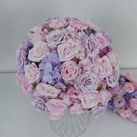 Boule de fleurs artificielles pour mariage, décoration de centre de table, boule de fleurs en soie faite à la main pour la décoration d'événements de mariage