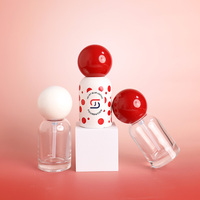 Flacon d'émulsion en verre à fond épais personnalisable de 30 ml, bouchon estampé à chaud, pulvérisateur à pompe, couleur personnalisée, forme elliptique, modèle JG-94 JIN
