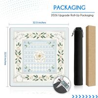 Tapis de Mahjong Américain en Néoprène Personnalisé, Vente en Gros, Tapis de Mahjong Moderne de Luxe avec Sac de Transport