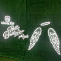 Enseigne lumineuse à LED personnalisée sans quantité minimale de commande ailes d'ange enseigne lumineuse à LED néon décoration murale