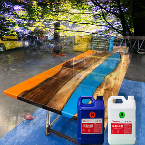 Жидкий прозрачный кристалл чистая эпоксидная смола два компонента 1201AB-11 галлонов комплект эпоксидной смолы AB Клей - Product Image 1