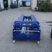 Plateforme élévatrice mobile électrique pliable à commande à distance avec câble métallique, plateforme de levage automatique pour intérieur et extérieur