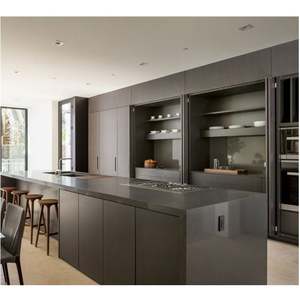 Armoires de cuisine modulaires en bois massif, design moderne, meubles multifonctionnels de qualité, accessoires en marbre stratifié - Product Image 1