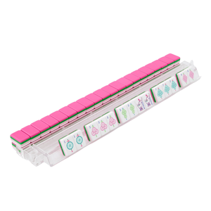 Nuevo Juego de Mahjong de Lujo de Acrílico con Diseño de Leopardo, con 160 Exquisitos Fichas de Cerámica Talladas, Estuche de 4 Capas, Estilo Americano Neutral - Product Image 6