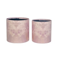 Boîte cadeau écologique, biodégradable, réutilisable, faite à la main, carrée, en carton laminé marbré prune-violet, recyclable, UV