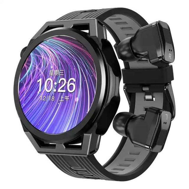 2024 New Fashion N18 1.53 Inch 260mah Smart Watch 2 in 1 with TWS Earphone Fitness Sport Wearable Devices