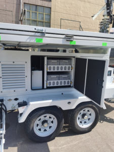 4*440w मोबाइल नेतृत्व वाले सौर ऊर्जा संचालित प्रकाश टॉवर का ट्रेलर - Product Image 5