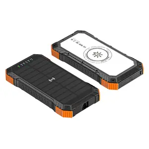 무선 하이 퀄리티 방수 20000 mah 태양 전지 패널 Powerbanks 고속 충전 전화 충전기 20000 mAh 휴대용 태양 광 발전 은행