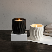 YBH Décoration de Noël pour la maison, support de bougie vide en porcelaine/céramique, récipient à bougie de luxe de style nordique personnalisé