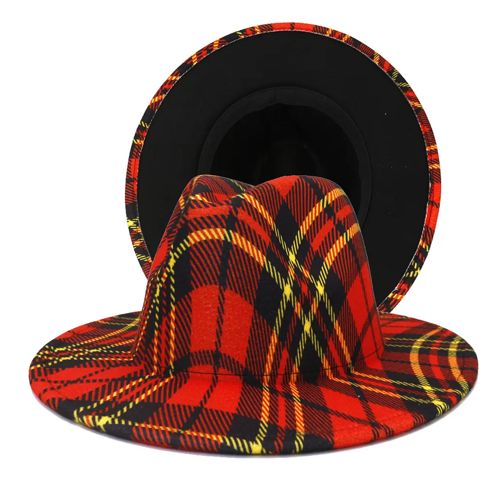 Женская клетчатая шляпа FS, разноцветная шляпа в стиле пэчворк, с широкими полями, для церкви и торжественных случаев, 2019