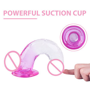 Starke Elastizität Großer Kristall <span class=keywords><strong>dildo</strong></span> Transparent als Glas Großer Kristall <span class=keywords><strong>dildo</strong></span> aus umwelt freundlichem TPE-Material - Product Image 3