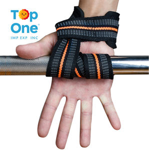 TopOne Pink Ajustable Neopreno Hand Wraps Powerlifting Heavy Duty Fitness Gym Lifting Correas para hombres y mujeres - Product Image 2