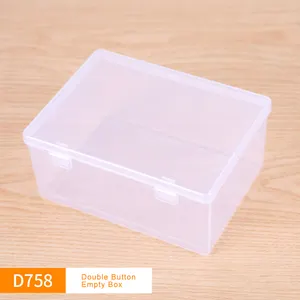 Double Buckle Plastic Container Transparent PP Packaging Box Portable Multi-functional Transparent Square Plastic Storage Box