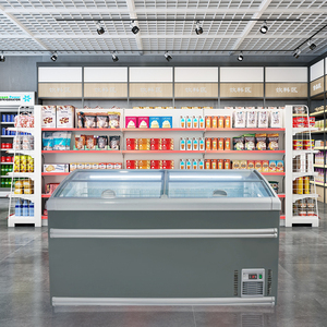 <span class=keywords><strong>Congélateur</strong></span> d'îlot commercial pour supermarché <span class=keywords><strong>Congélateur</strong></span> d'îlot <span class=keywords><strong>combiné</strong></span> <span class=keywords><strong>en</strong></span> verre à couvercle incurvé <span class=keywords><strong>Congélateur</strong></span> commercial - Product Image 6