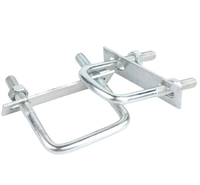 Collier de serrage en U robuste en acier inoxydable 304 et acier au carbone, support de tuyau à angle droit, fixation de tube pour l'industrie générale