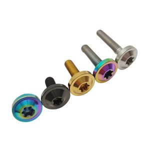 Tornillos de Cabeza Hexagonal de Titanio GR5 Anodizados con Rosca Fina Métrica M4 M5 para Motocicletas y Bicicletas - Product Image 1