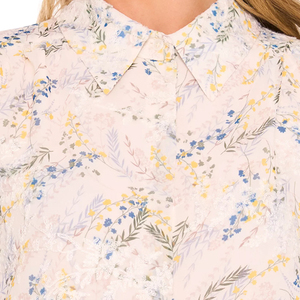 Nhà Máy Bán Hàng Trực Tiếp Cotton Xu Hướng Của Phụ Nữ In Dài Tay Áo Ruffer-Cuff Thời Trang Áo Cánh - Product Image 3