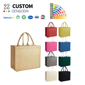 Sacs fourre-tout naturels personnalisés en gros, sacs d'épicerie réutilisables pliables, parfaits pour la plage, les mariages, les cadeaux et le shopping - Product Image 2