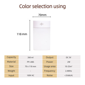 Difusor de Aroma con Diseño de Madera, 260 ml, Alimentado por USB, con Luz LED, para Uso Doméstico - Product Image 2