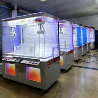 Machine à griffes japonaise en plastique à deux griffes, pour 2 joueurs, à monnayeur, type grue d'arcade, pour peluches