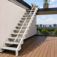 Escalier mural pliant sur mesure, multifonctionnel, dissimulé, extérieur, moderne, en acier et fer forgé