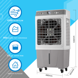 AC/DC panneau solaire dc refroidisseur d'air rechargeable <span class=keywords><strong>climatiseur</strong></span> 4500cmh humidificateur évaporatif désert marais refroidisseur ventilateurs - Product Image 3