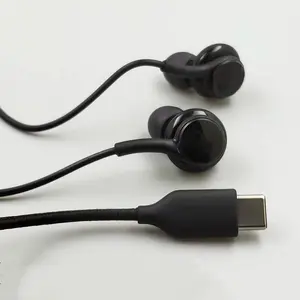Headphone Stereo Handsfree grosir untuk Samsung Note 10 headset nirkabel DJ Tipe C untuk alat bantu dengar AKG