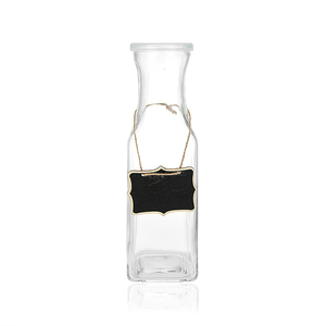 Bouteille en verre transparente réutilisable de 1000 ml pour café froid, <span class=keywords><strong>carafe</strong></span> pour boissons et jus, <span class=keywords><strong>avec</strong></span> étiquette en tableau noir, pour usage domestique - Product Image 5